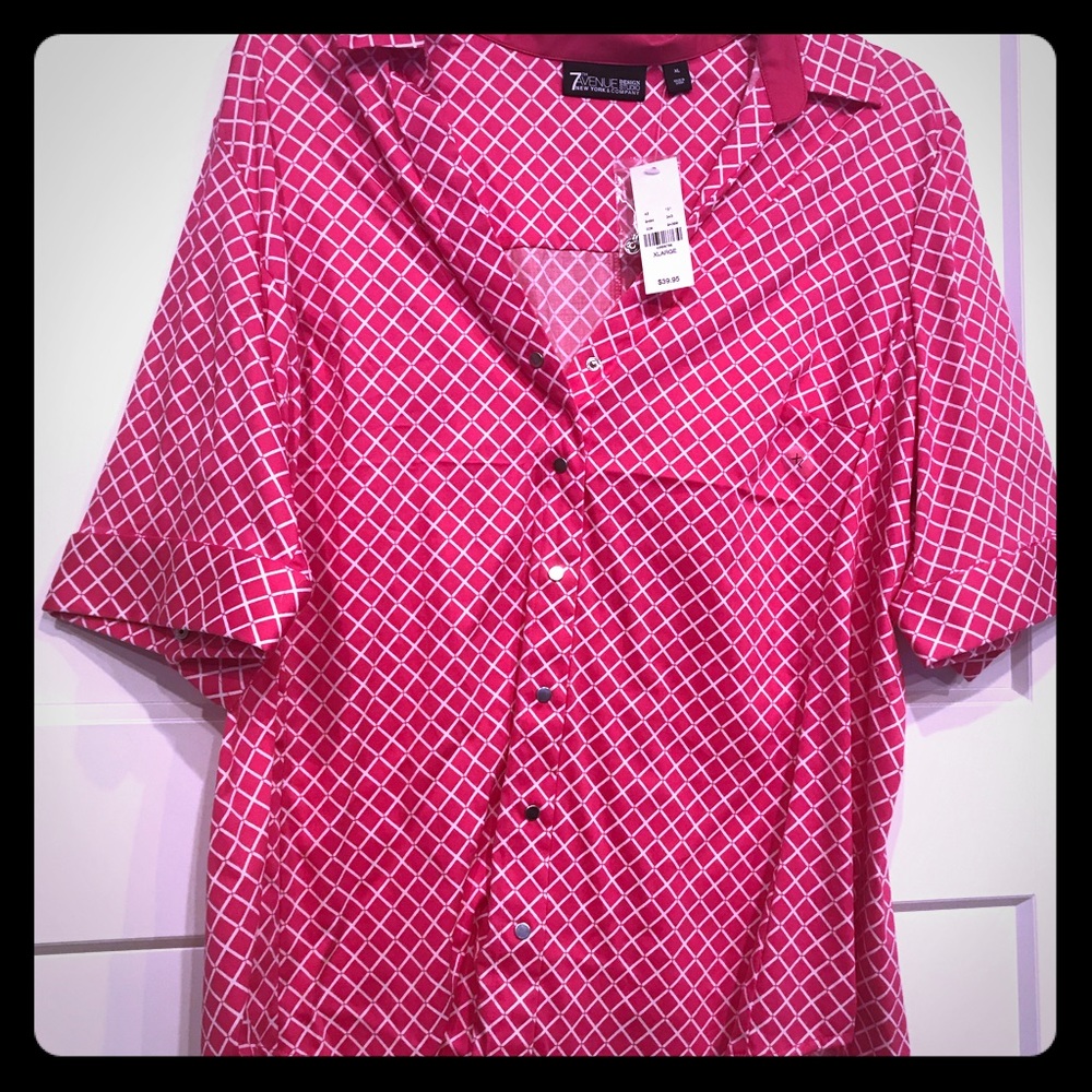 NWT Worthington Size XL Botton Down Blouse